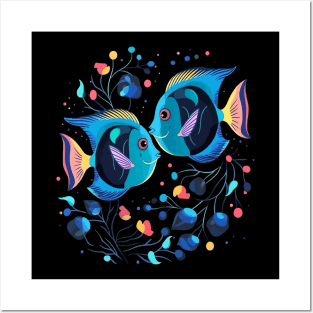 Blue Tang Valentine Day Posters and Art